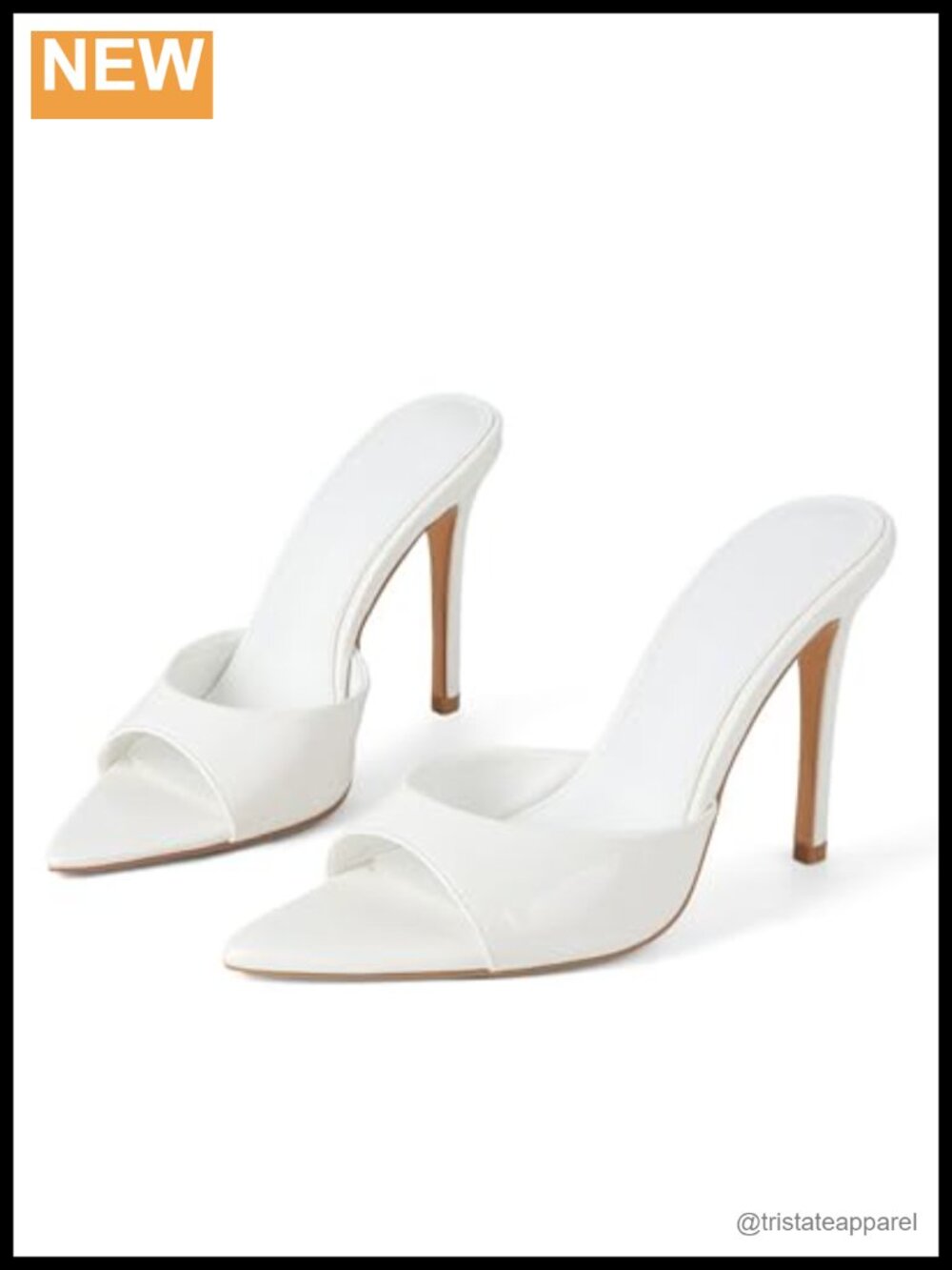 Open Toe Stiletto Heel Slip On Dress Mules